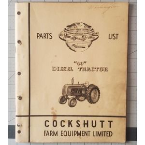 1953 Cockshutt 40 Diesel Tractor Parts Manual